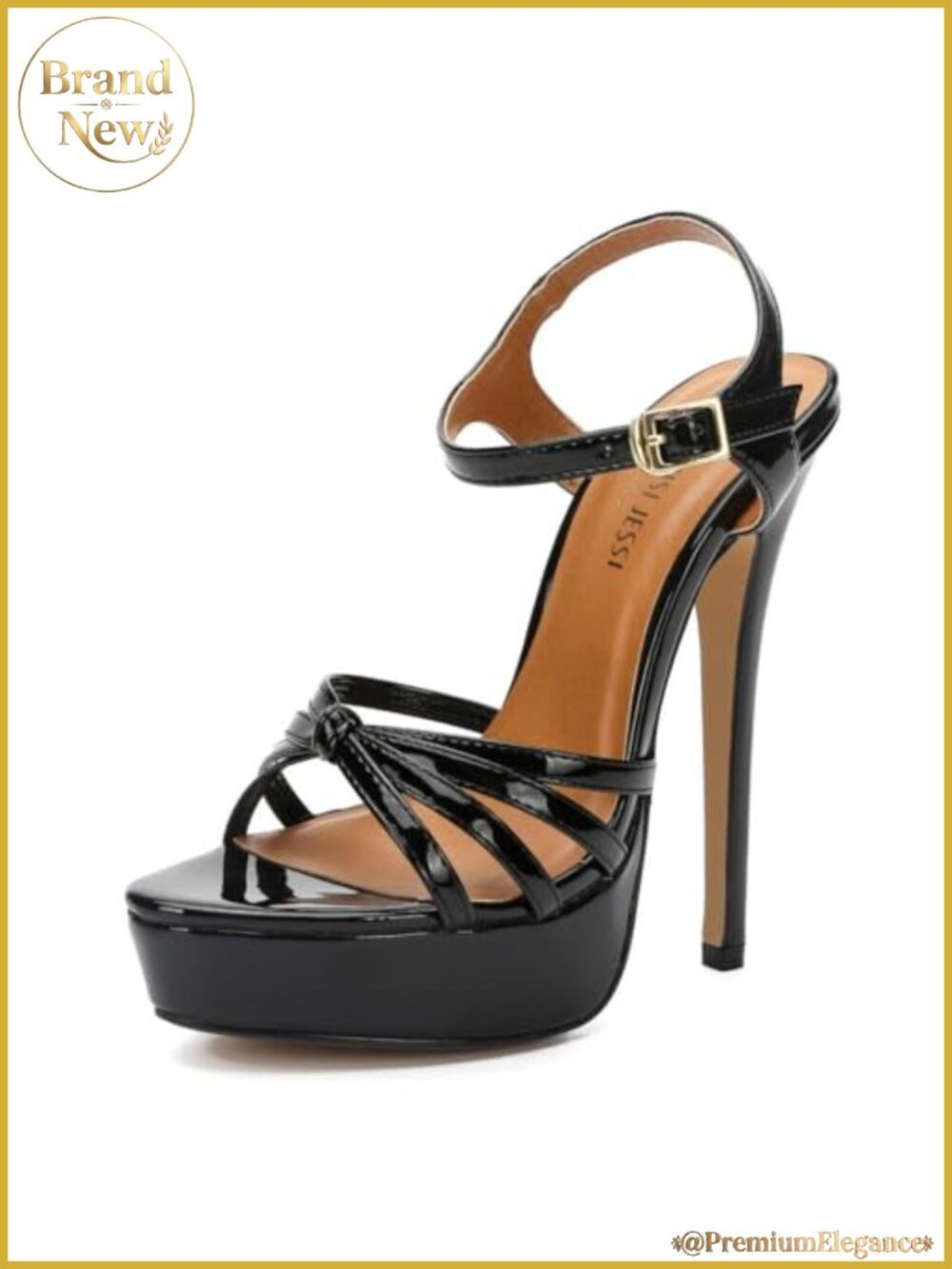 Women's Glitter Slingback Platform Heeled Sandals